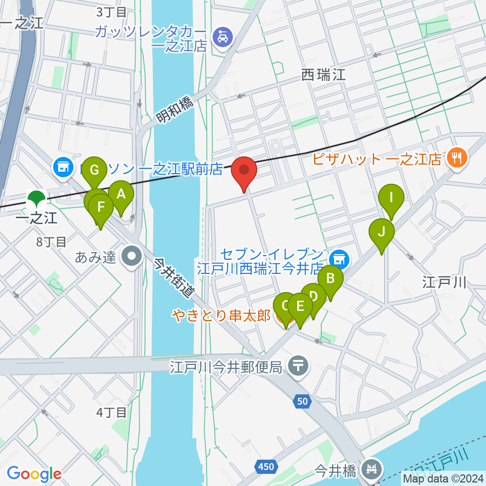 青葉ピアノ周辺のファミレス・ファーストフード一覧地図