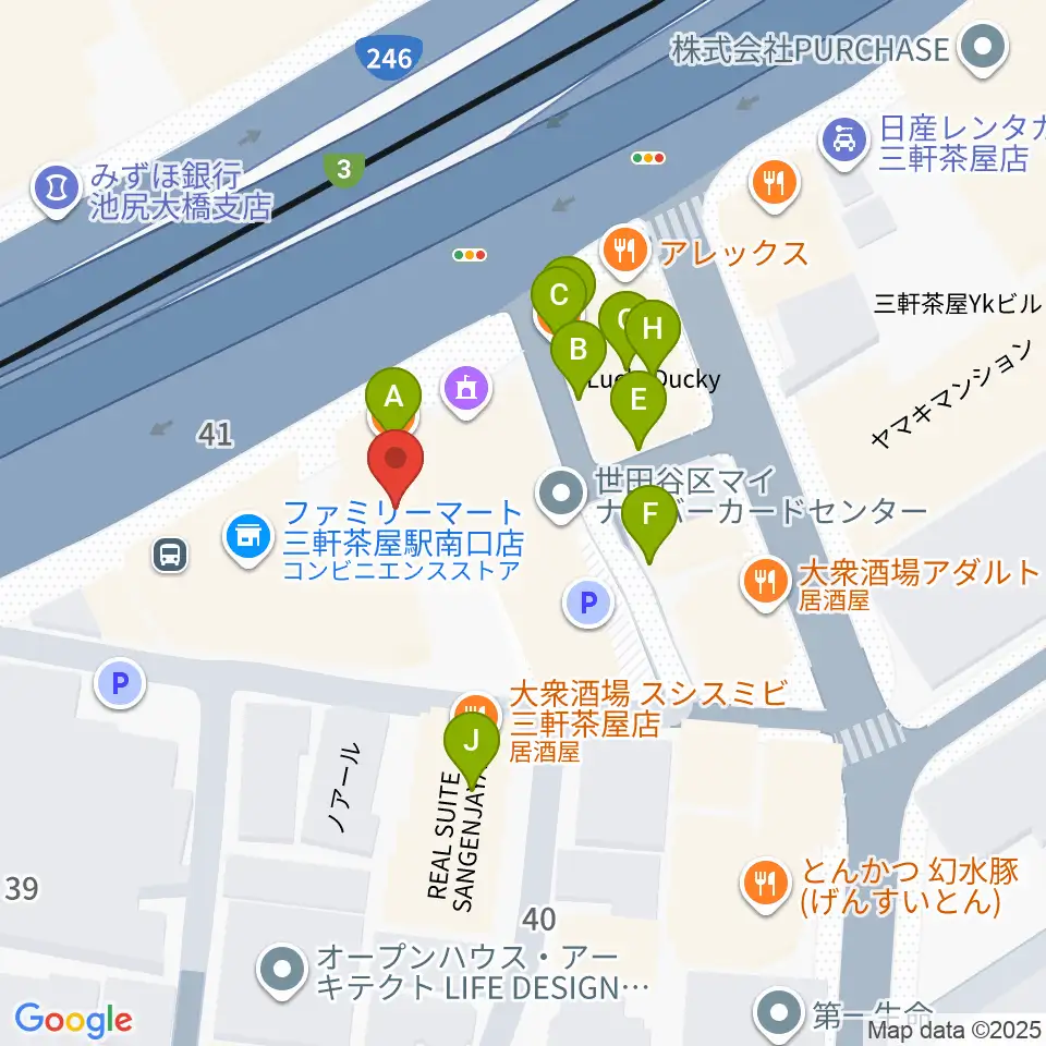 マツオ商会 MATSUO&CO.周辺のファミレス・ファーストフード一覧地図