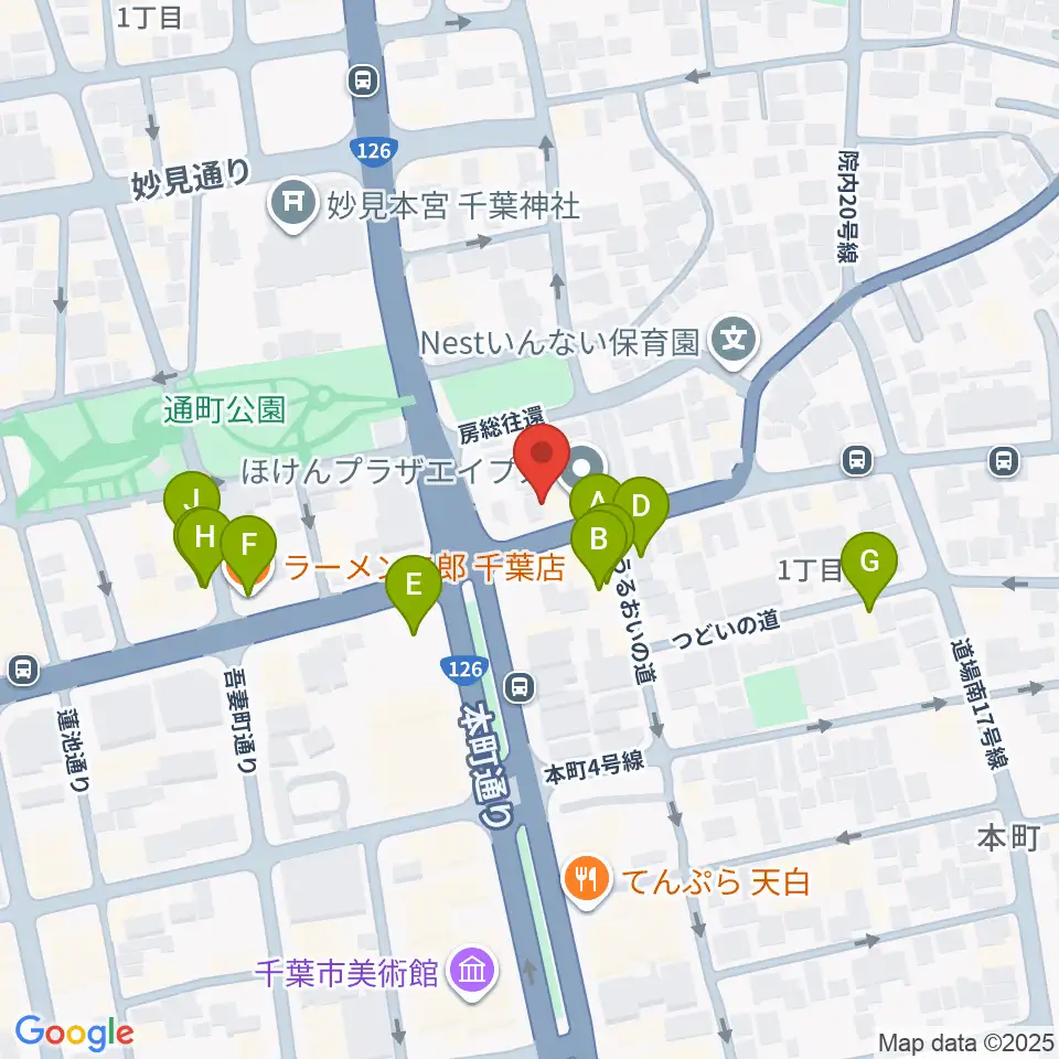 ルイジアナ・ギターズ周辺のファミレス・ファーストフード一覧地図