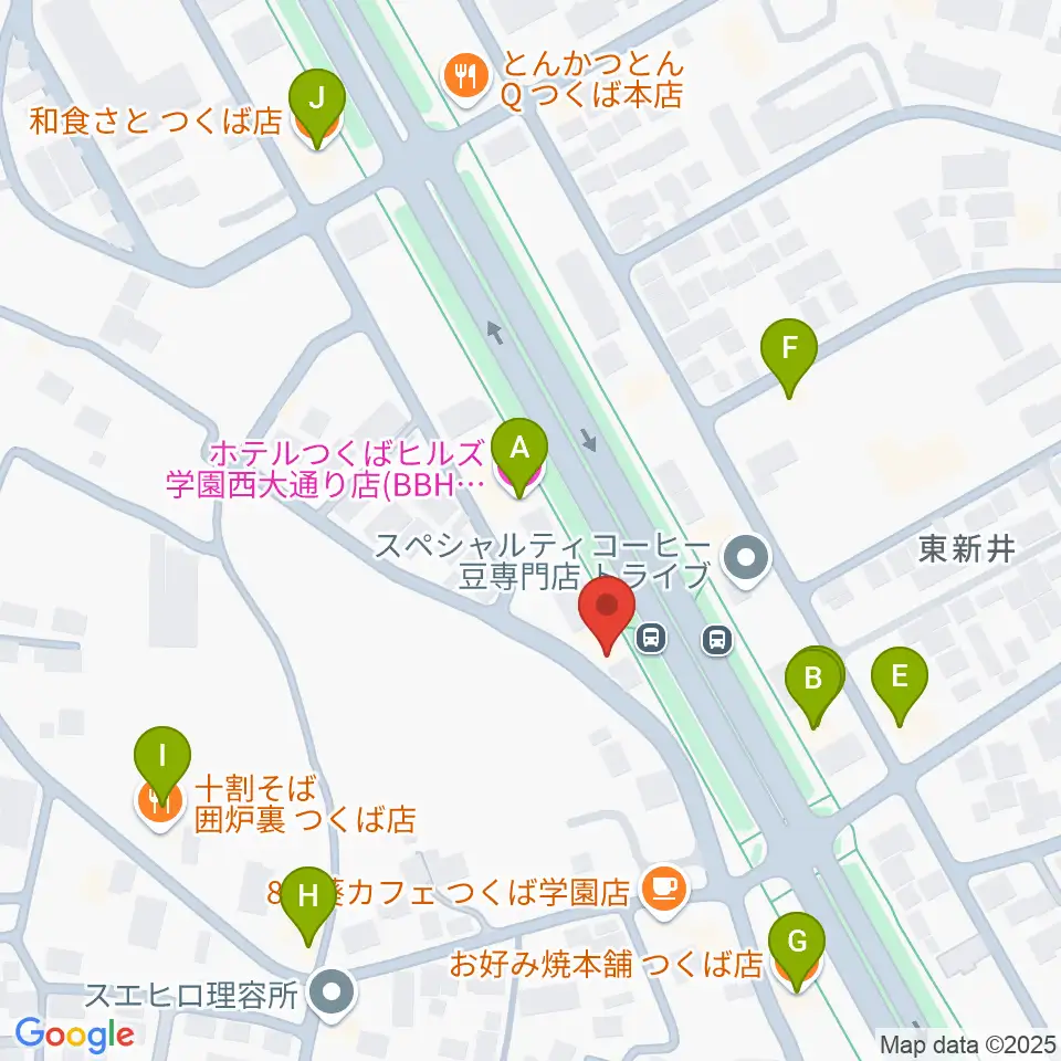 クレフ楽器周辺のファミレス・ファーストフード一覧地図