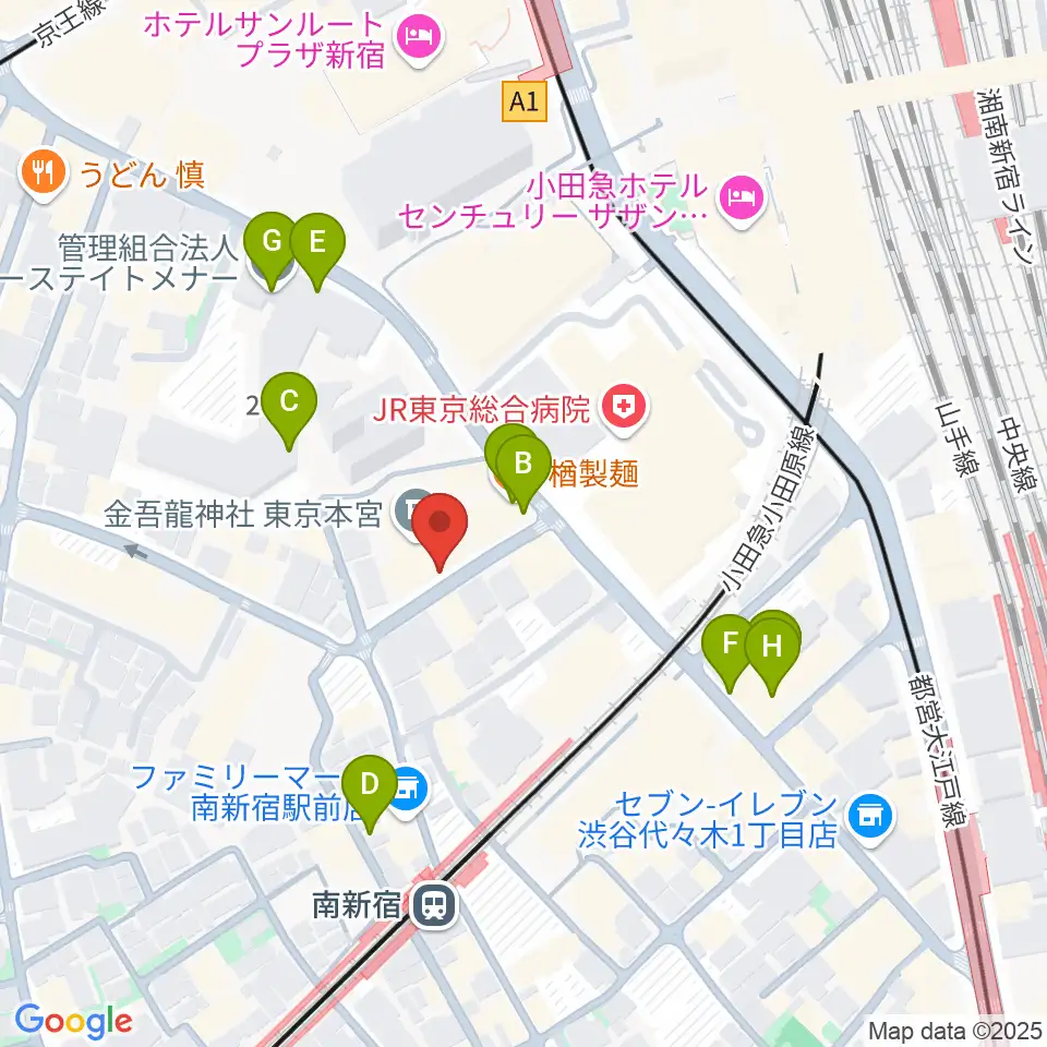 絃楽器のイグチ周辺のファミレス・ファーストフード一覧地図