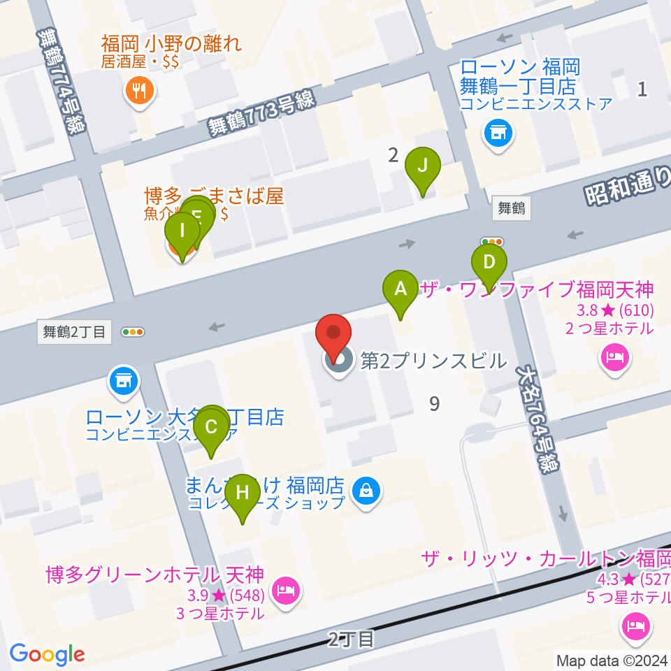 イズタ・バイオリン周辺のファミレス・ファーストフード一覧地図