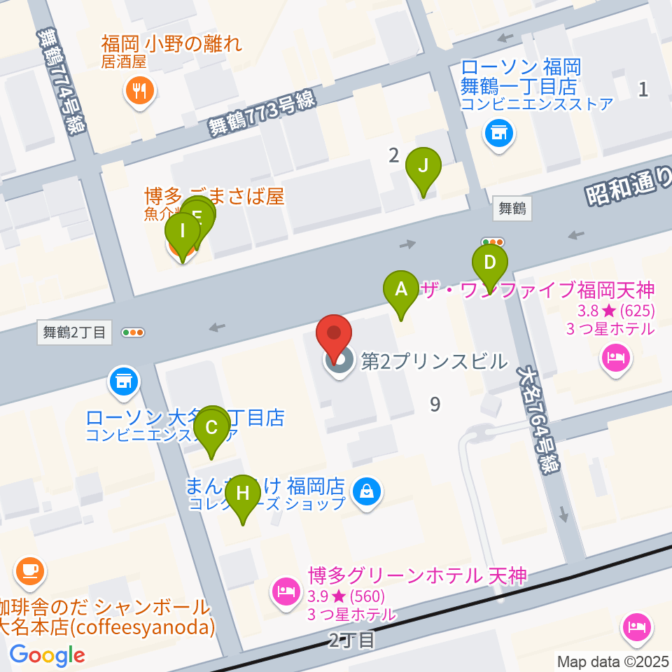 イズタ・バイオリン周辺のファミレス・ファーストフード一覧地図