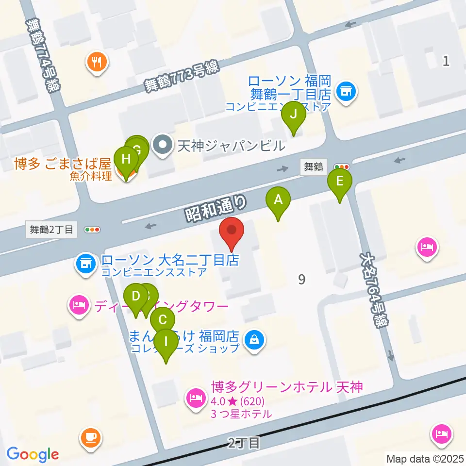 イズタ・バイオリン周辺のファミレス・ファーストフード一覧地図