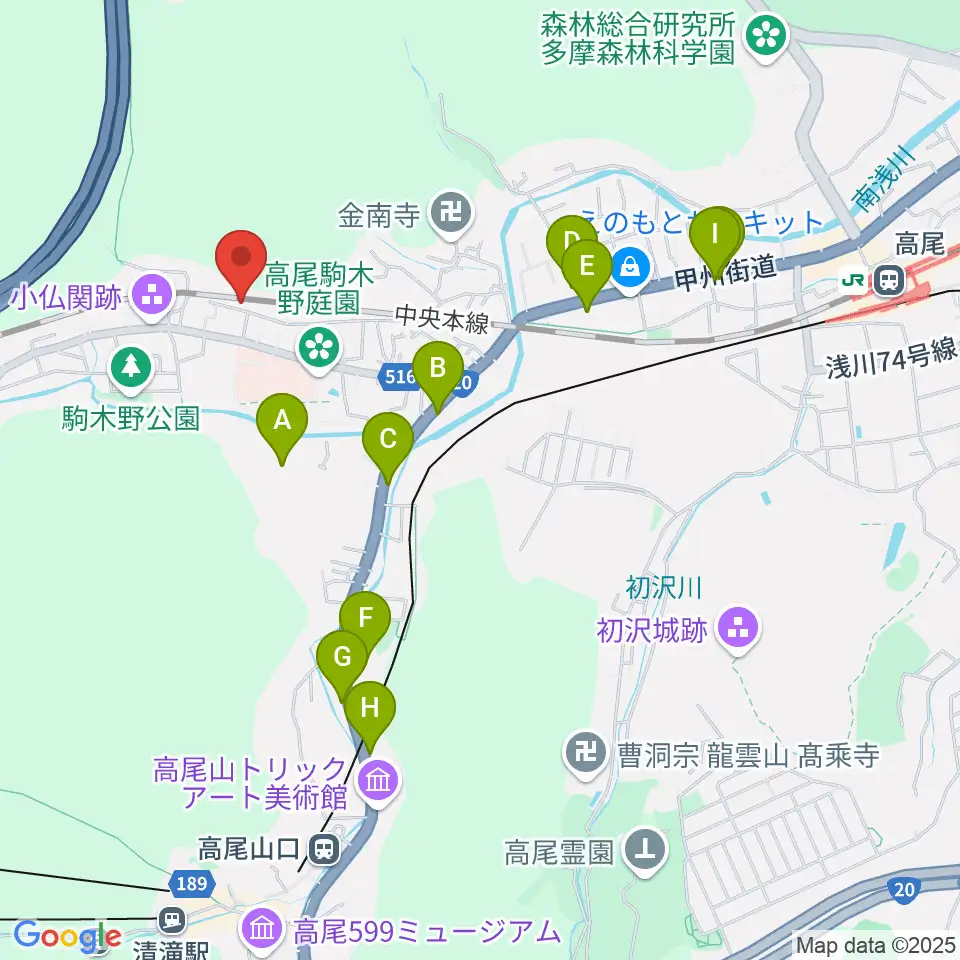 ハイリーズ 小口径ドラム工房周辺のファミレス・ファーストフード一覧地図