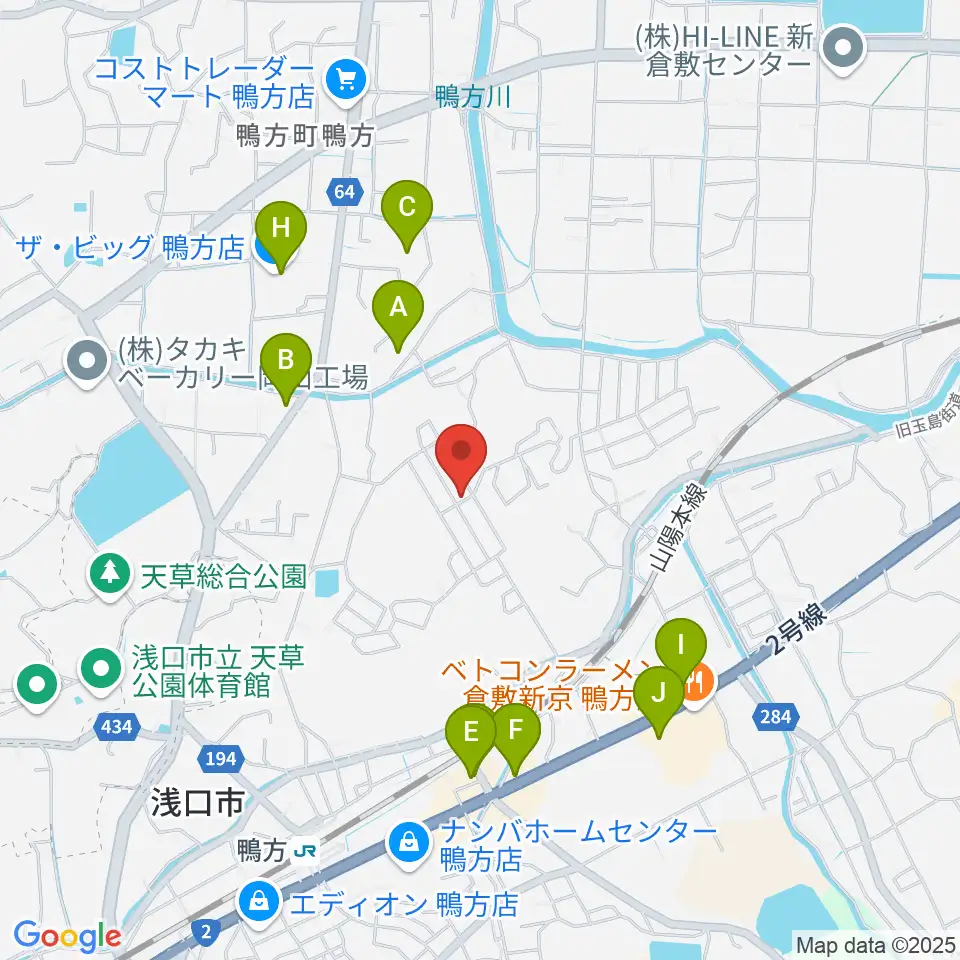 弦楽器工房 La Pergola周辺のファミレス・ファーストフード一覧地図