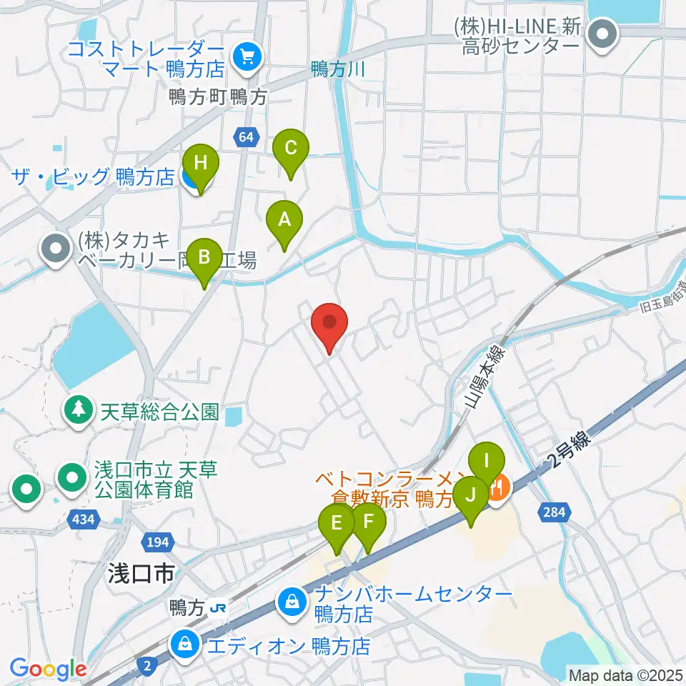 弦楽器工房 La Pergola周辺のファミレス・ファーストフード一覧地図