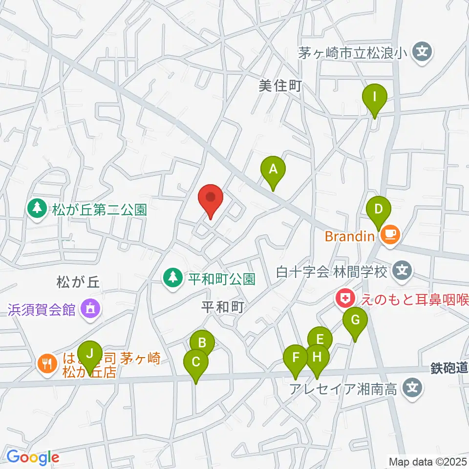 カホン工房 茅ヶ崎カホン周辺のファミレス・ファーストフード一覧地図