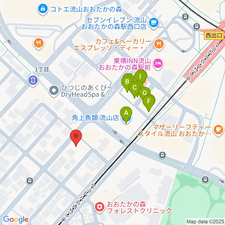 弦楽器専門店アントニオ周辺のファミレス・ファーストフード一覧地図
