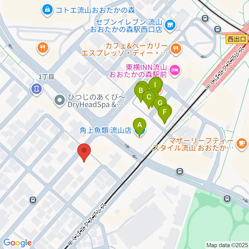 弦楽器専門店アントニオ周辺のファミレス・ファーストフード一覧地図