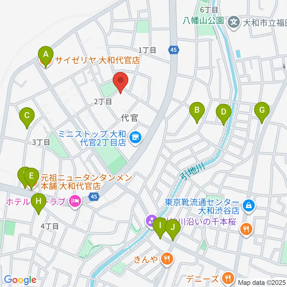 Gottsu周辺のファミレス・ファーストフード一覧地図