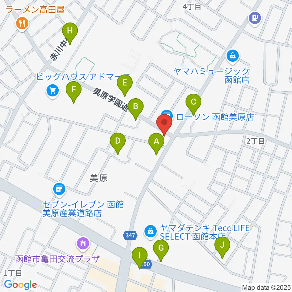B.FACE MUSIC周辺のファミレス・ファーストフード一覧地図