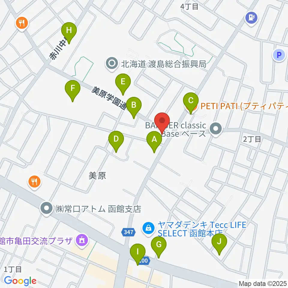 B.FACE MUSIC周辺のファミレス・ファーストフード一覧地図