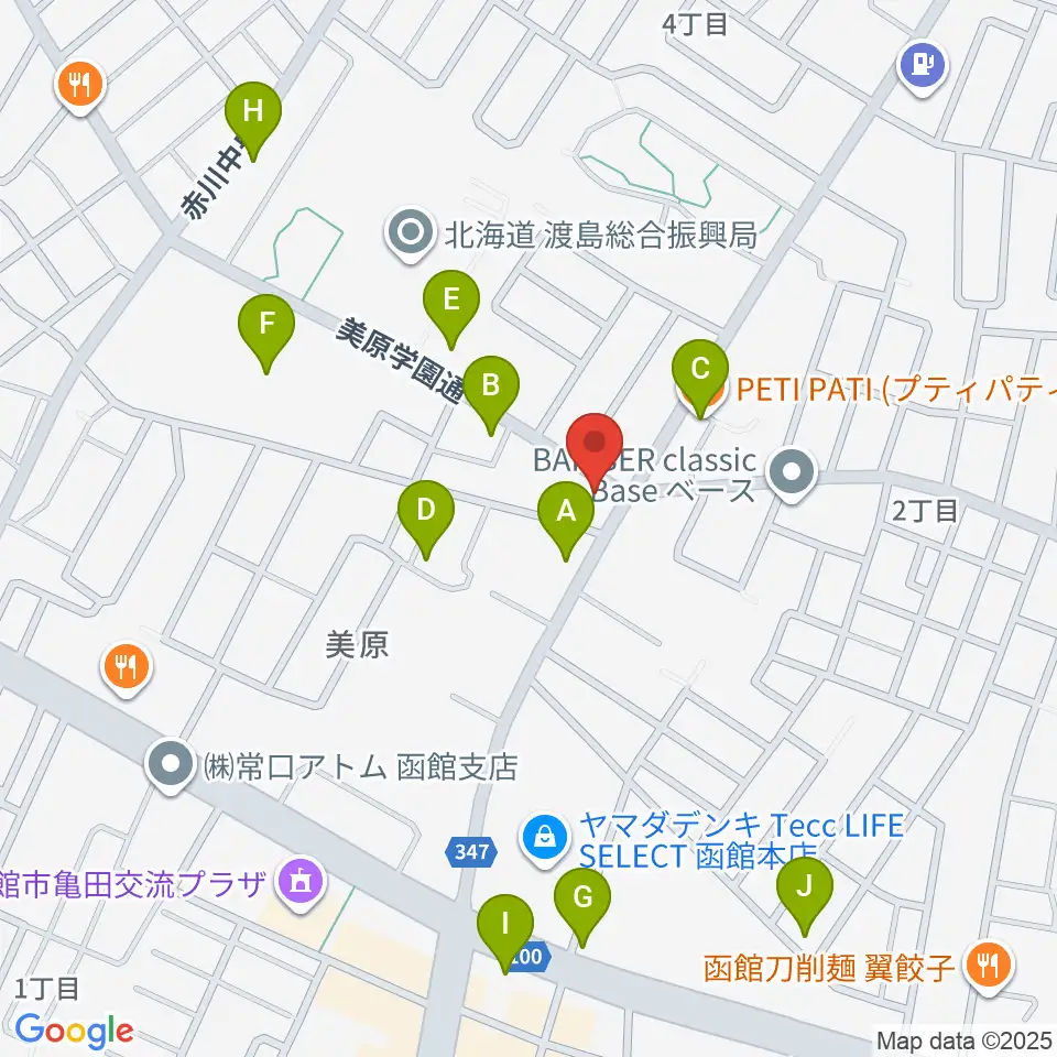 B.FACE MUSIC周辺のファミレス・ファーストフード一覧地図