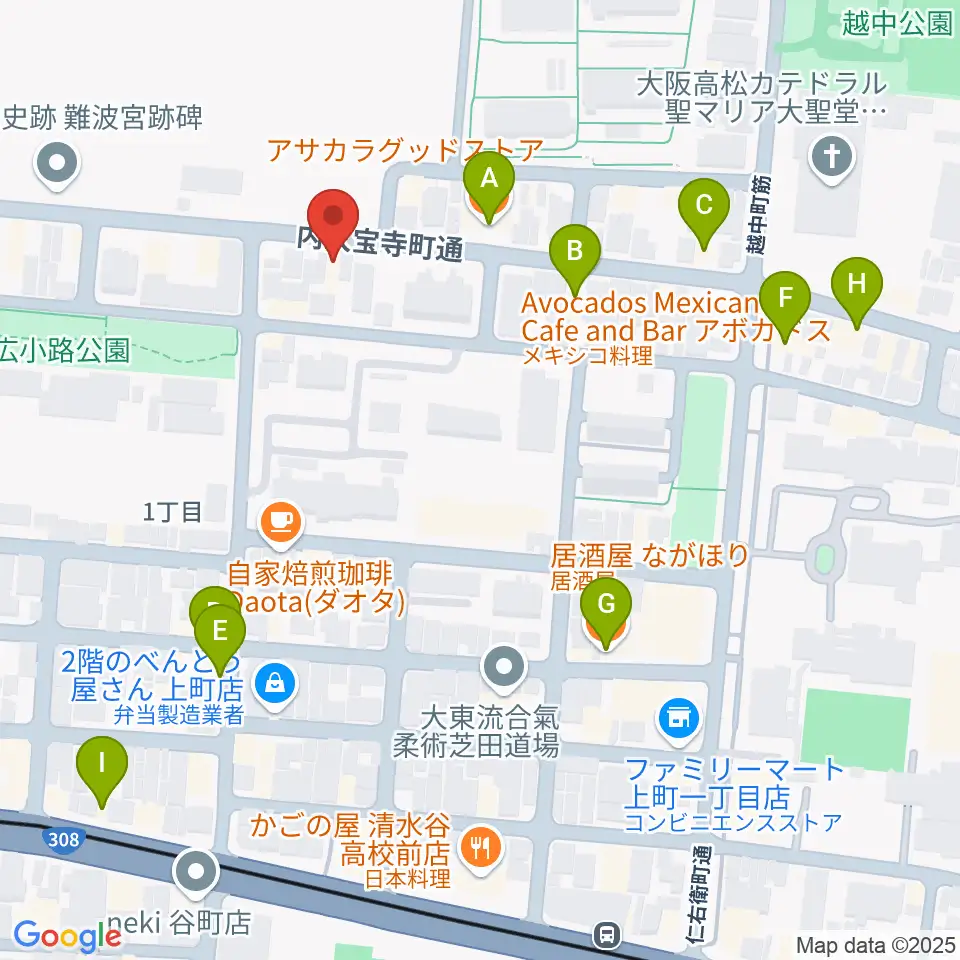 Blue10周辺のファミレス・ファーストフード一覧地図