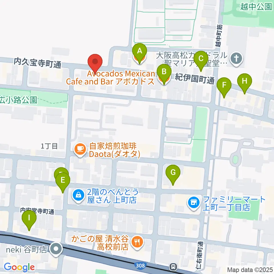 Blue10周辺のファミレス・ファーストフード一覧地図