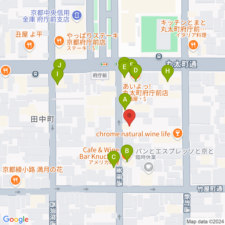 ライトニン周辺のファミレス・ファーストフード一覧地図