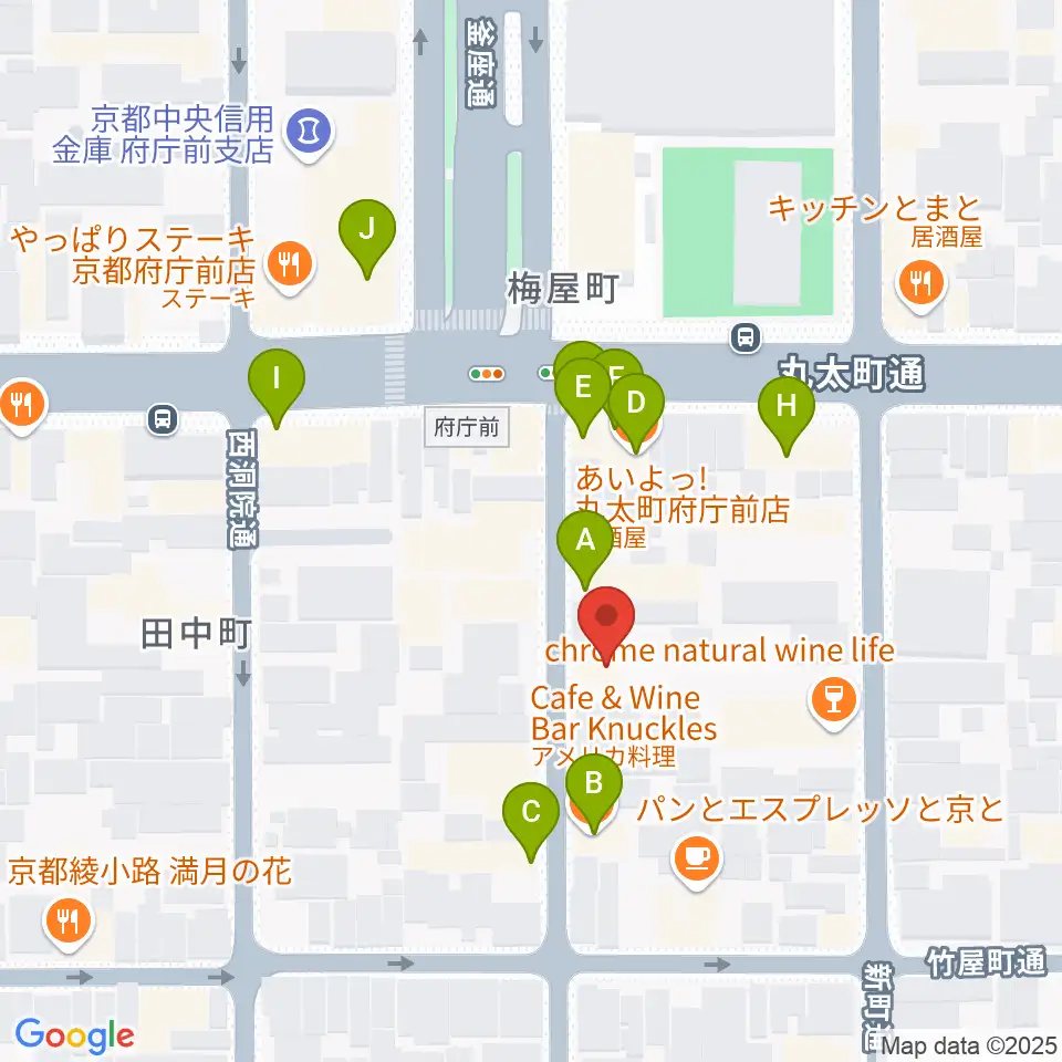 ライトニン周辺のファミレス・ファーストフード一覧地図
