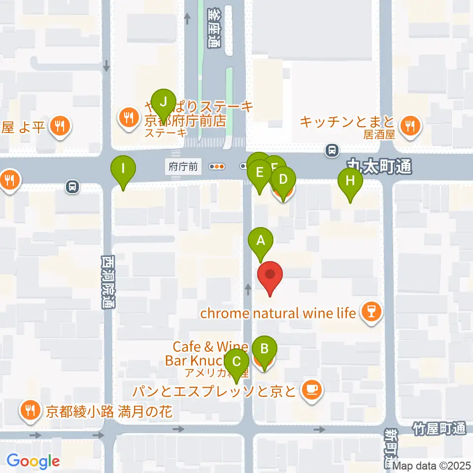 ライトニン周辺のファミレス・ファーストフード一覧地図