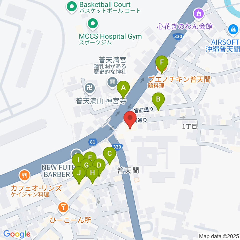 さんしんの松田周辺のファミレス・ファーストフード一覧地図