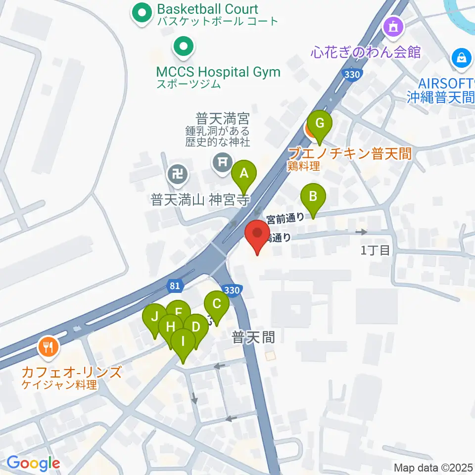 さんしんの松田周辺のファミレス・ファーストフード一覧地図