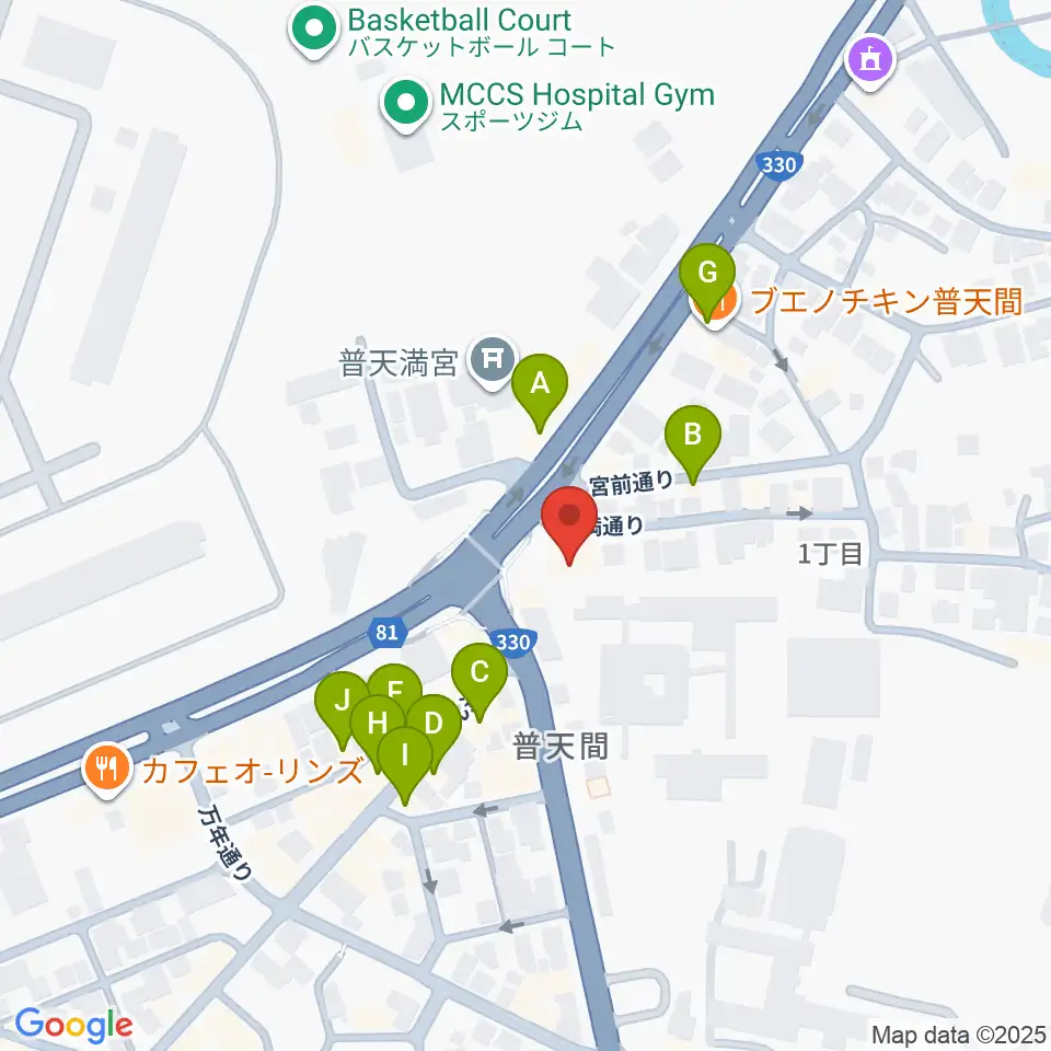 さんしんの松田周辺のファミレス・ファーストフード一覧地図