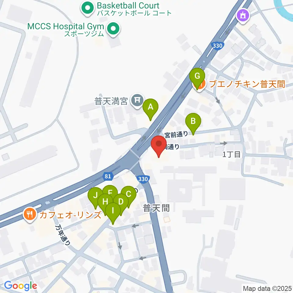 さんしんの松田周辺のファミレス・ファーストフード一覧地図