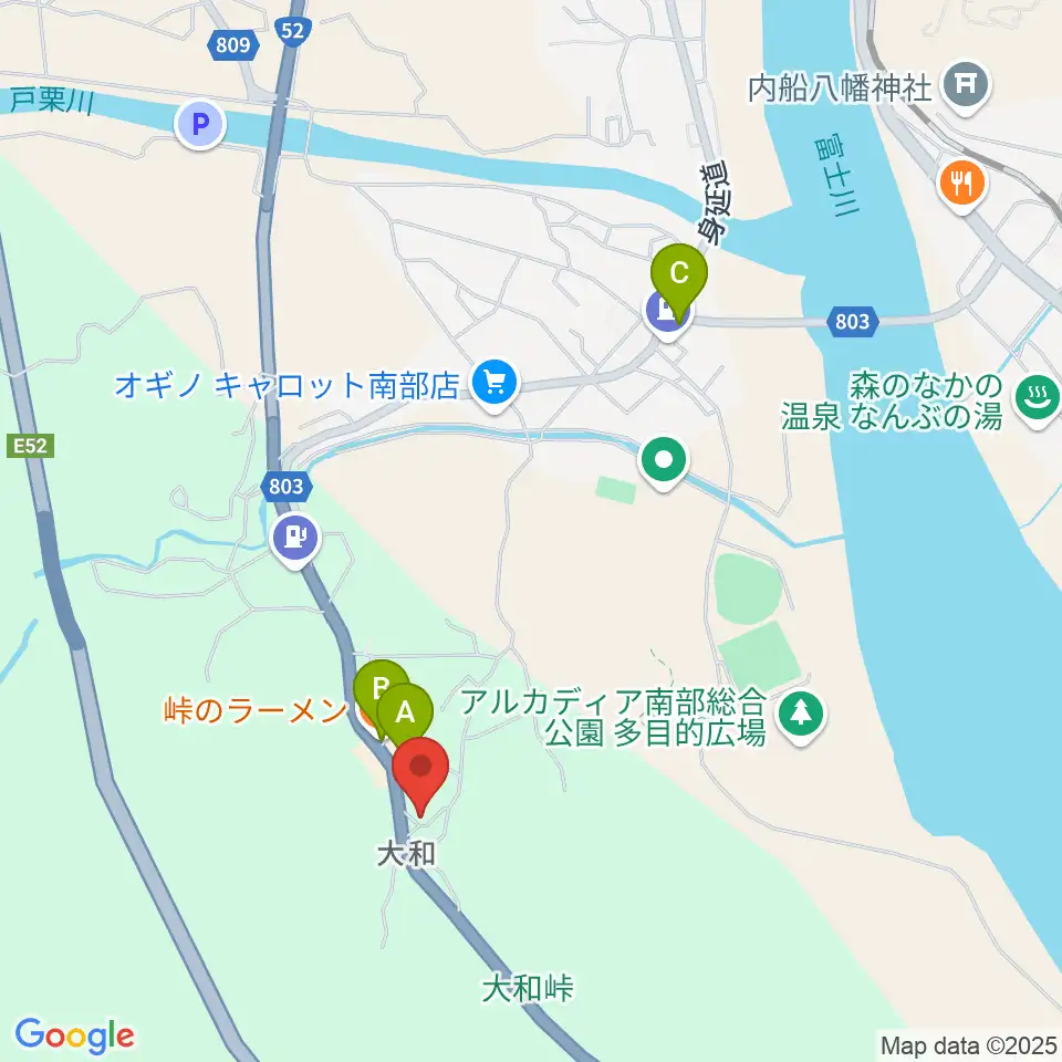 ギターリペア F-ROOTS周辺のファミレス・ファーストフード一覧地図
