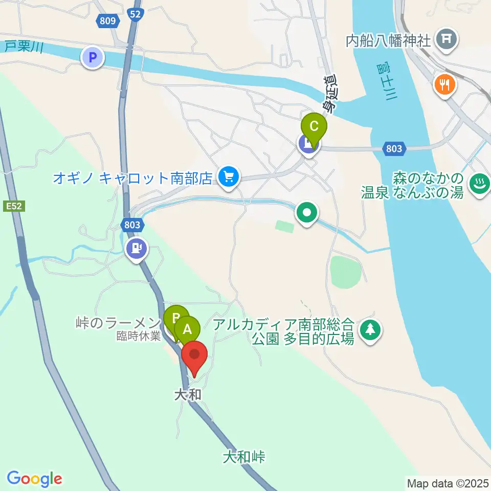ギターリペア F-ROOTS周辺のファミレス・ファーストフード一覧地図