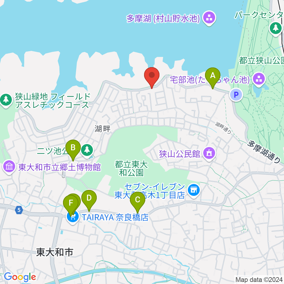 ガレリアコントラバッソ周辺のファミレス・ファーストフード一覧地図