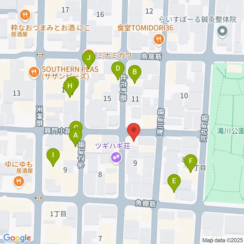 アトリエやまぐち周辺のファミレス・ファーストフード一覧地図