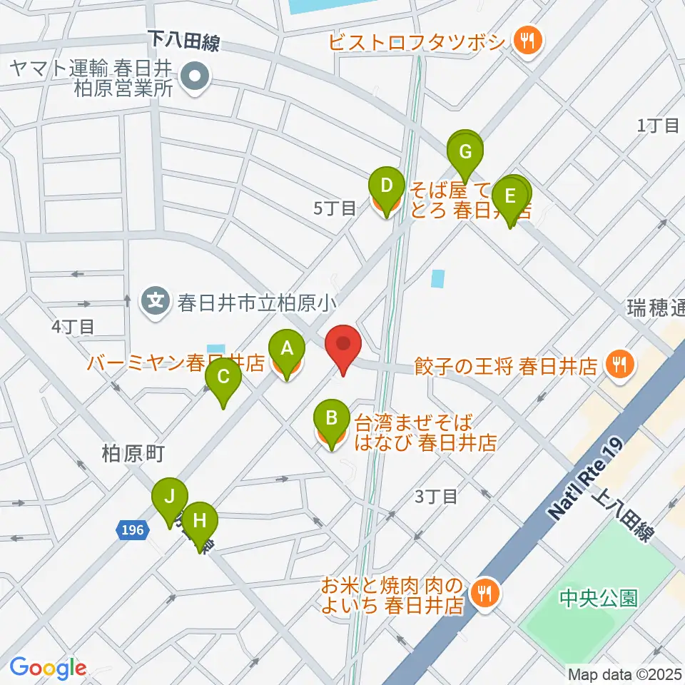 サウンド工房K＆K周辺のファミレス・ファーストフード一覧地図