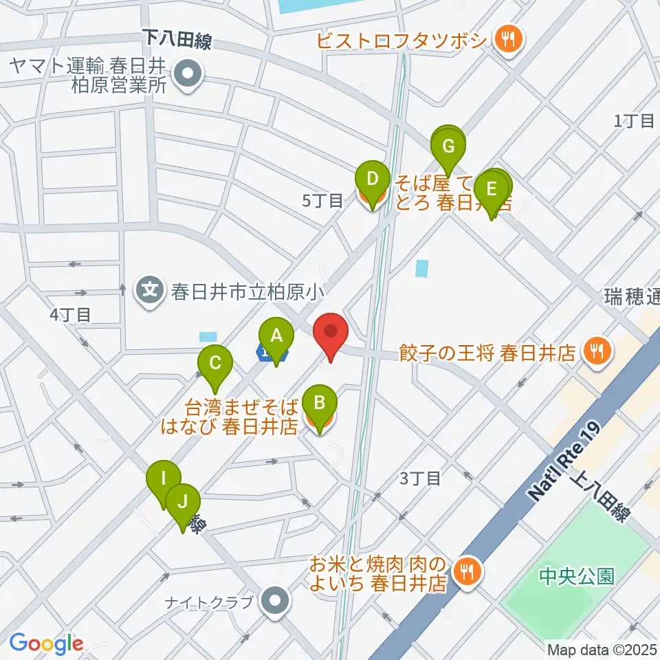サウンド工房K＆K周辺のファミレス・ファーストフード一覧地図