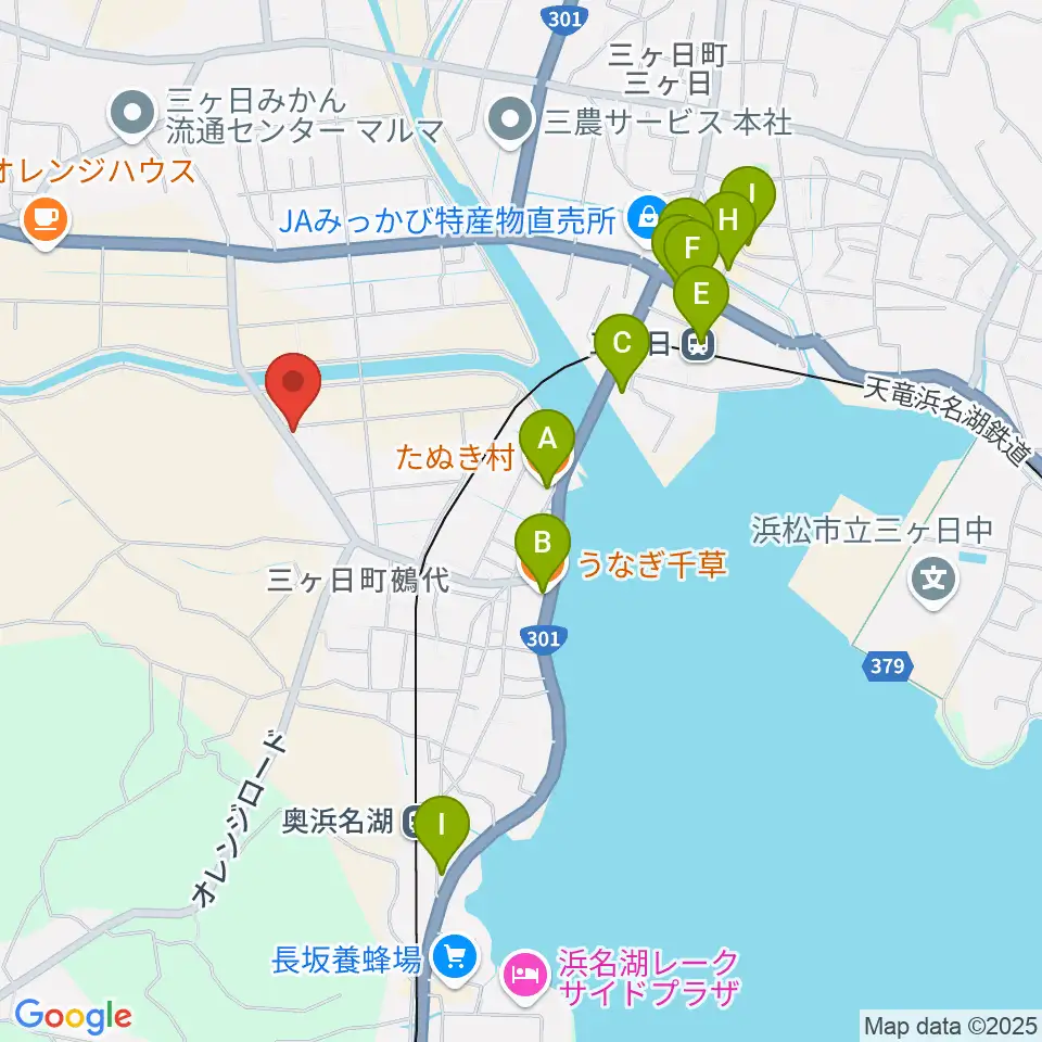 guitar shop UNIVERSE周辺のファミレス・ファーストフード一覧地図