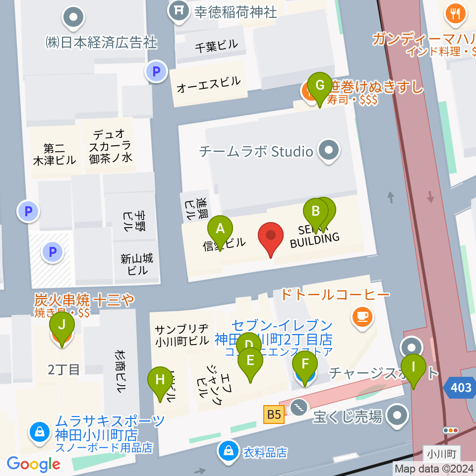 Hobo's周辺のファミレス・ファーストフード一覧地図