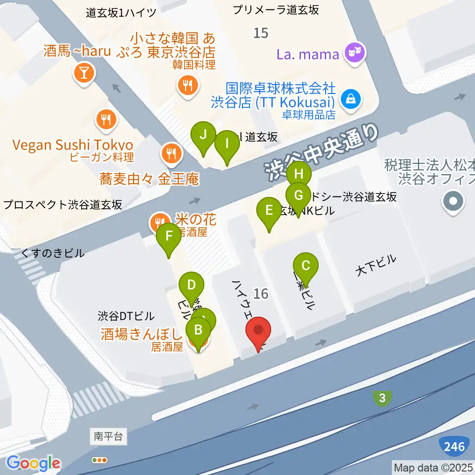 フーチーズ周辺のファミレス・ファーストフード一覧地図