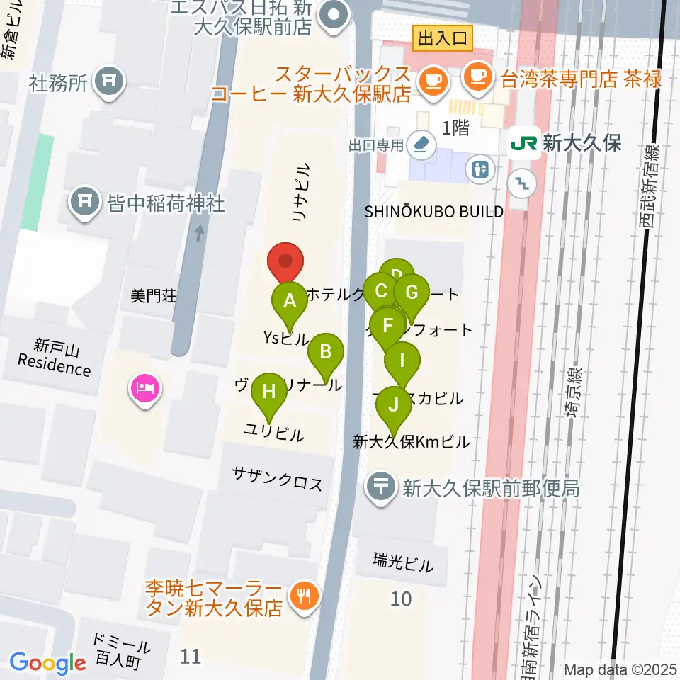 Hyper Guitars周辺のファミレス・ファーストフード一覧地図