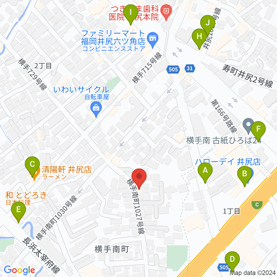 石田ヴァイオリン工房周辺のファミレス・ファーストフード一覧地図