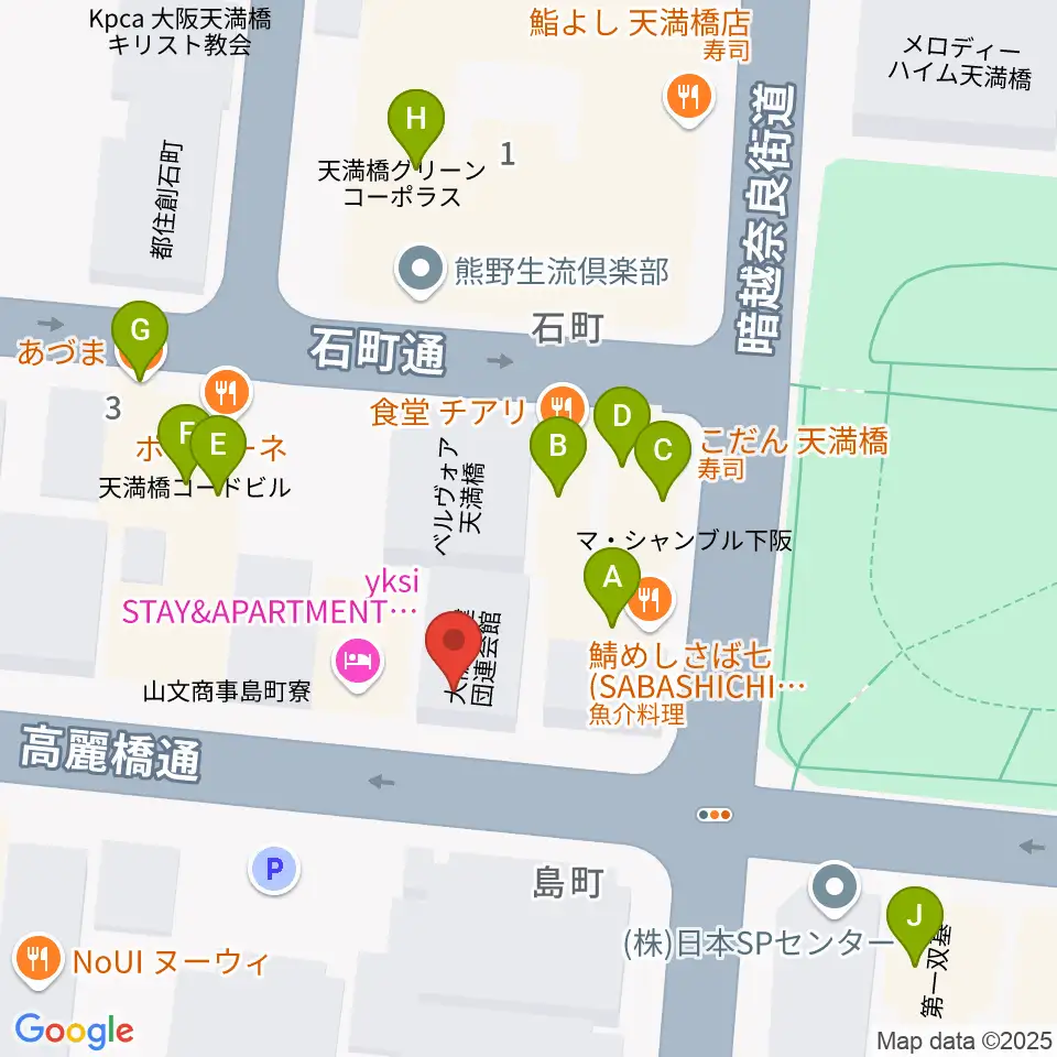 Liuteria-BATO周辺のファミレス・ファーストフード一覧地図
