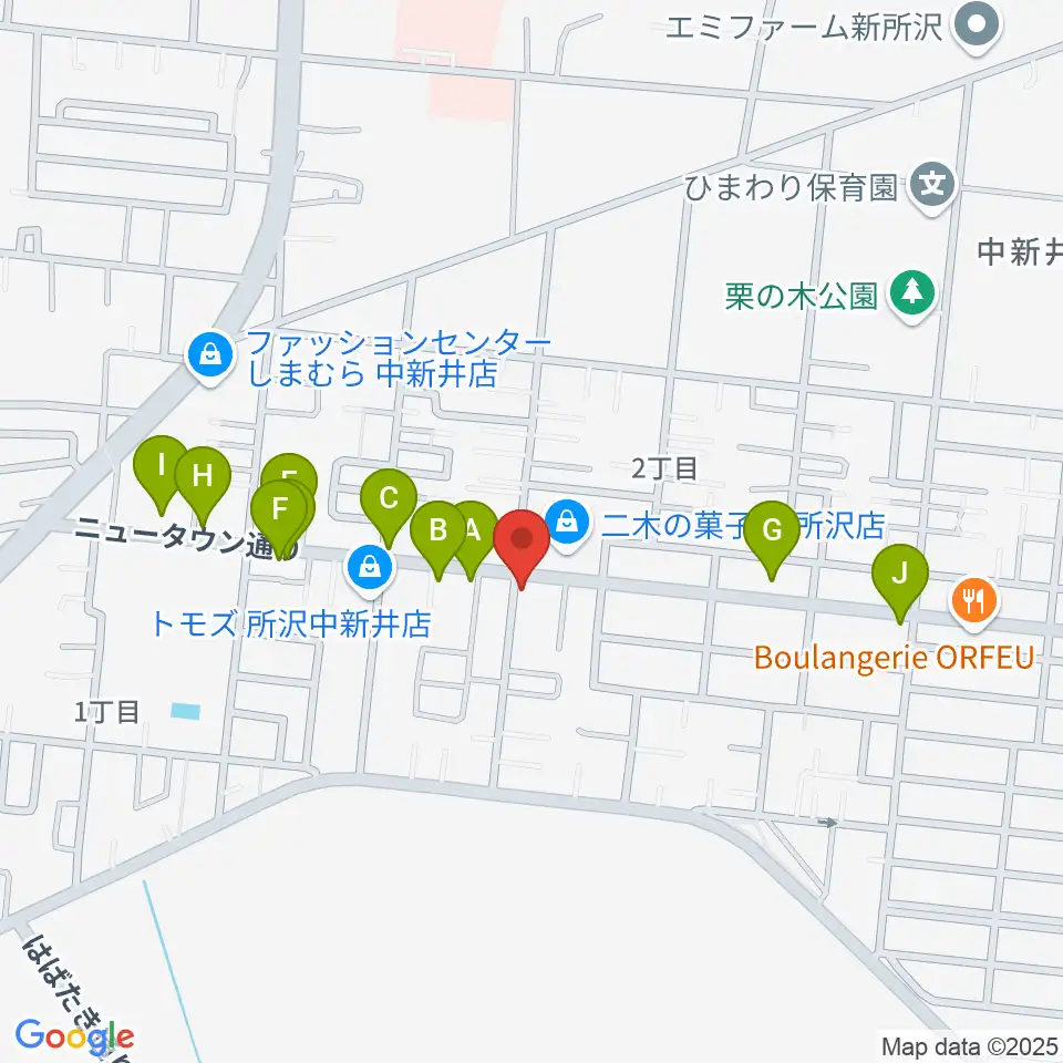 キノシタ楽器周辺のファミレス・ファーストフード一覧地図