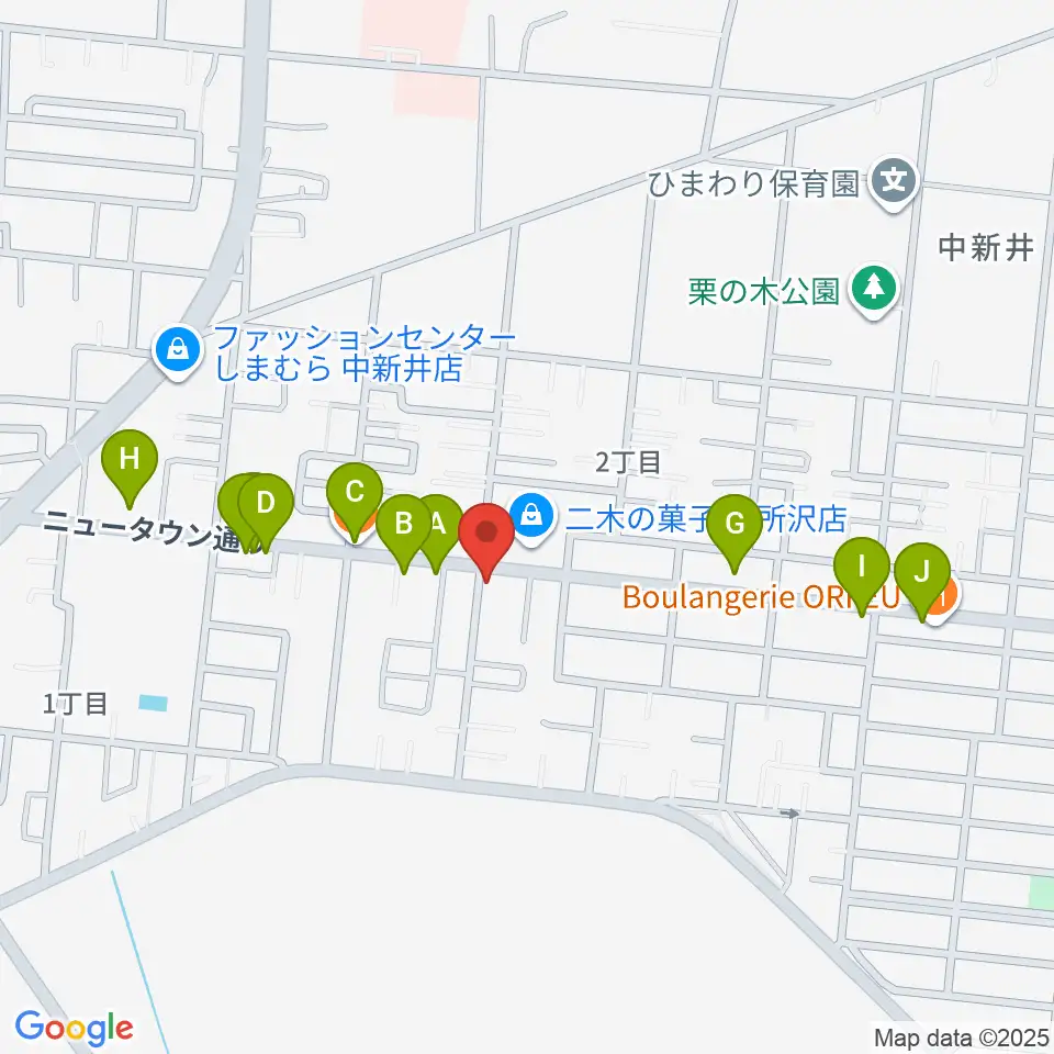 キノシタ楽器周辺のファミレス・ファーストフード一覧地図