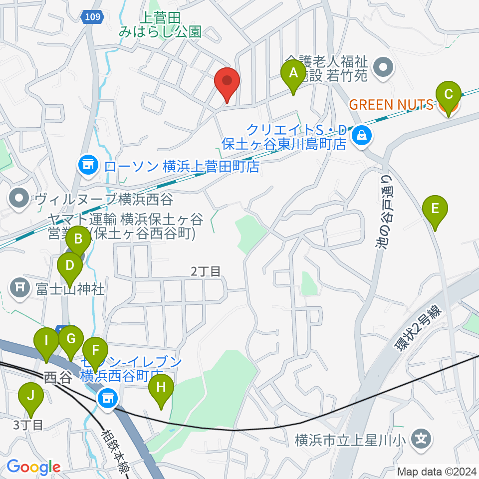 クラビアハウス周辺のファミレス・ファーストフード一覧地図