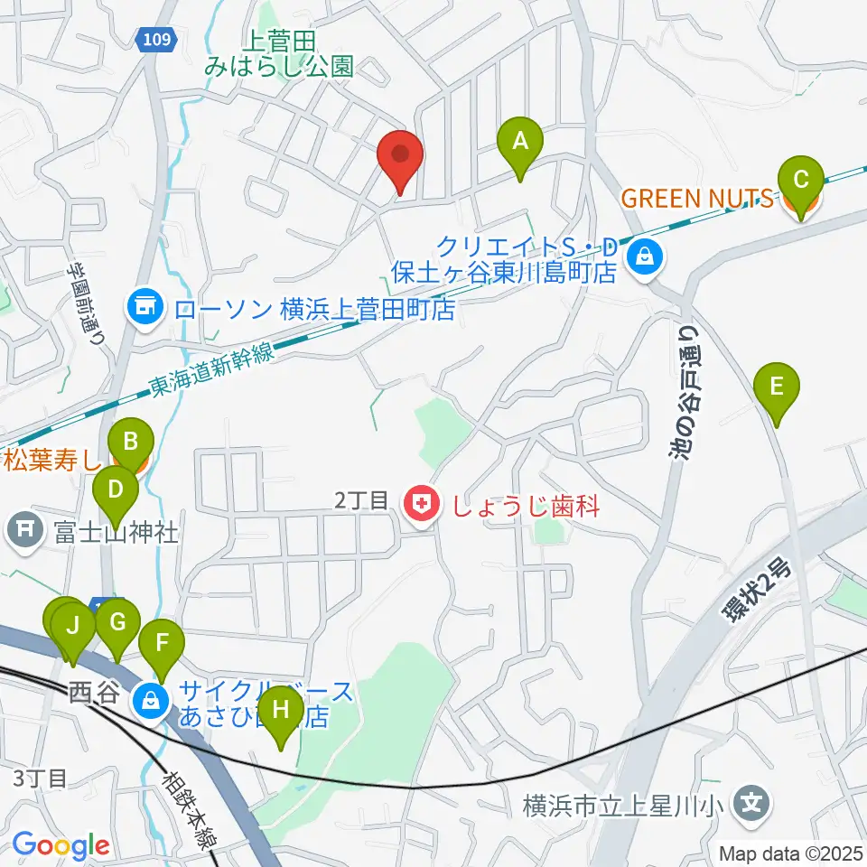 クラビアハウス周辺のファミレス・ファーストフード一覧地図