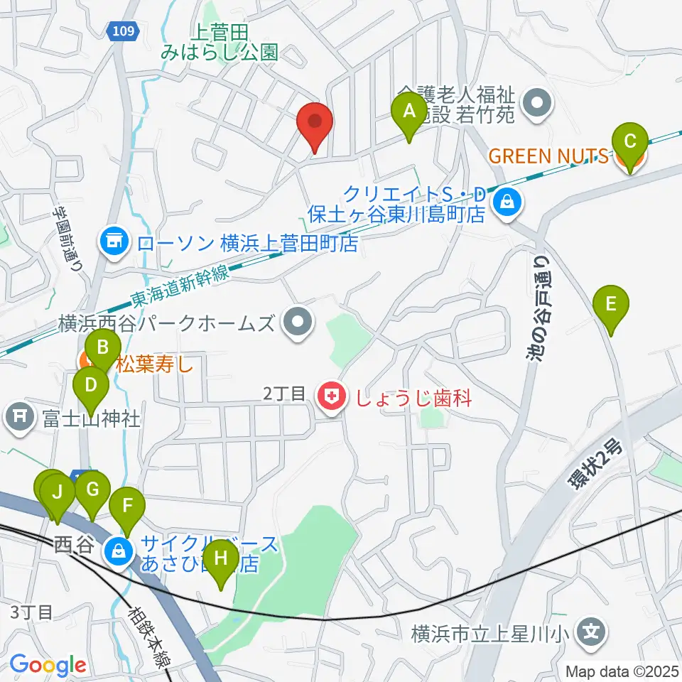 クラビアハウス周辺のファミレス・ファーストフード一覧地図