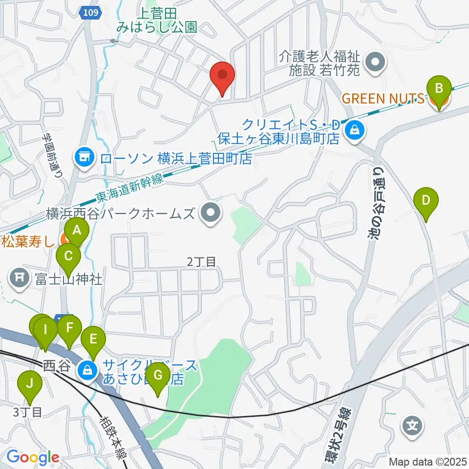 クラビアハウス周辺のファミレス・ファーストフード一覧地図