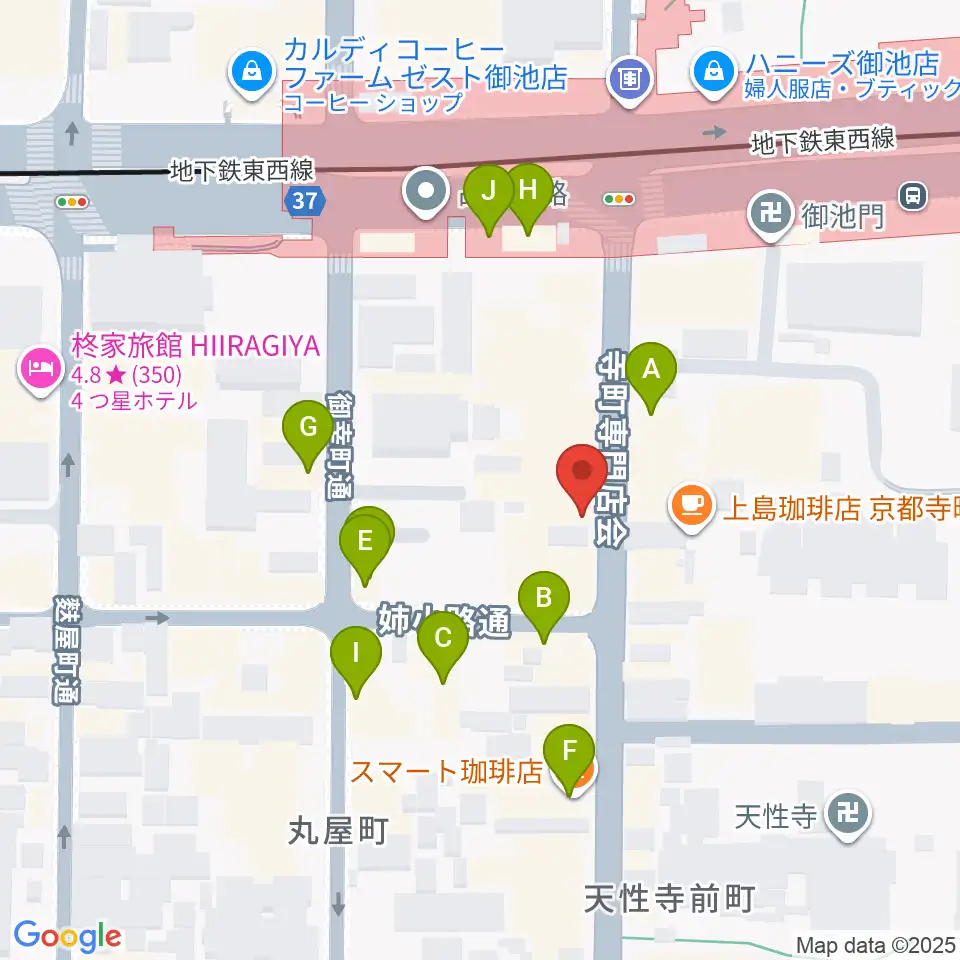 民族楽器コイズミ周辺のファミレス・ファーストフード一覧地図