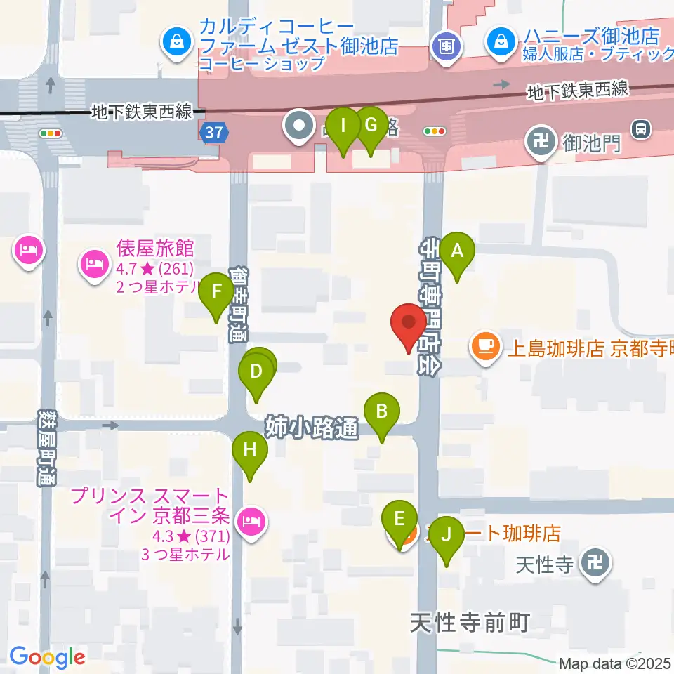 民族楽器コイズミ周辺のファミレス・ファーストフード一覧地図