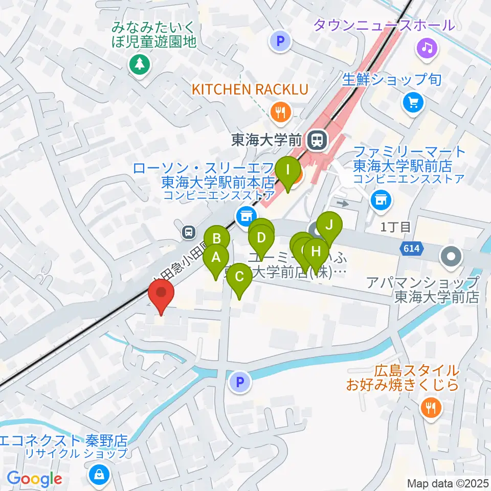 HiP-Sound秦野本店周辺のファミレス・ファーストフード一覧地図