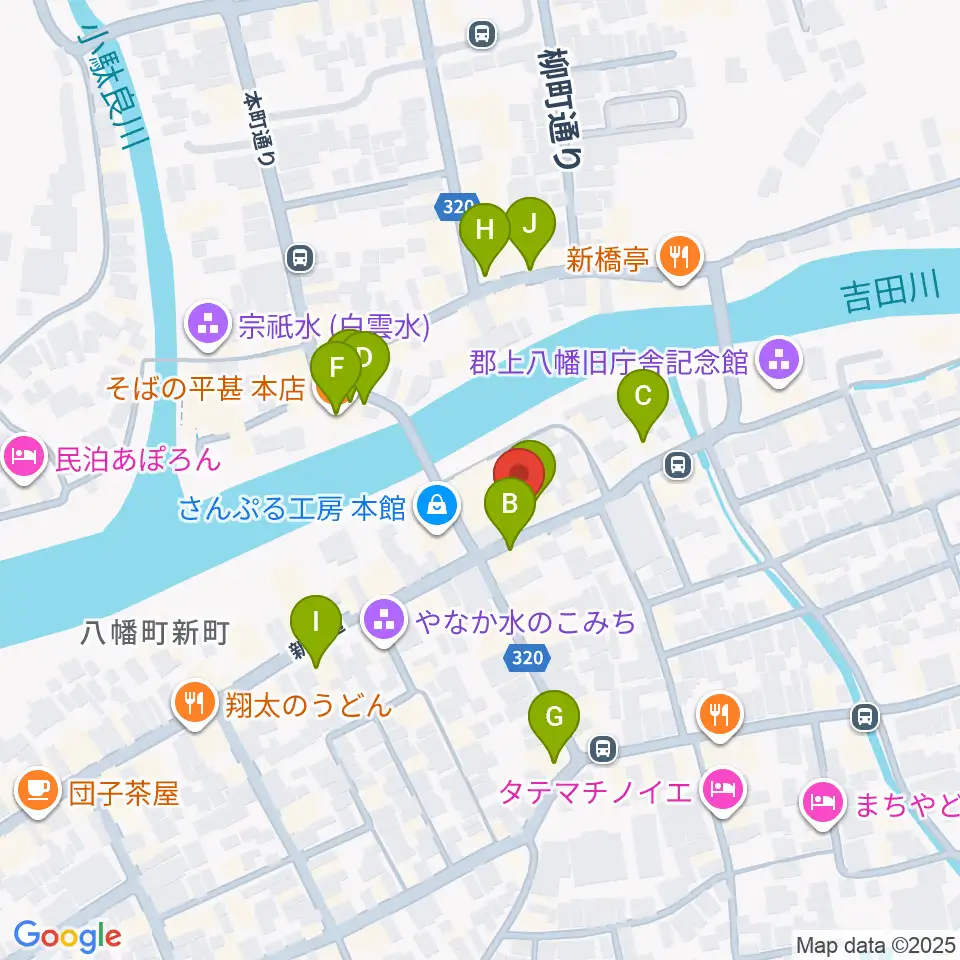 Ksound 小林楽器店周辺のファミレス・ファーストフード一覧地図