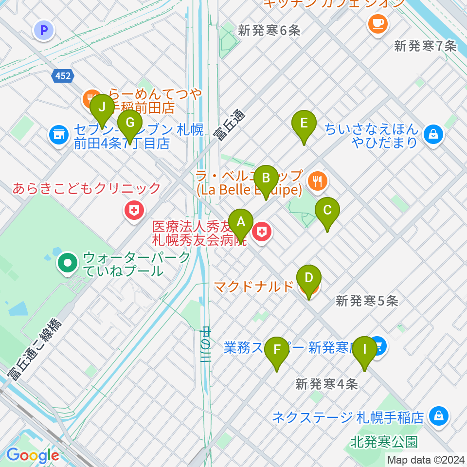 極東貿易周辺のファミレス・ファーストフード一覧地図